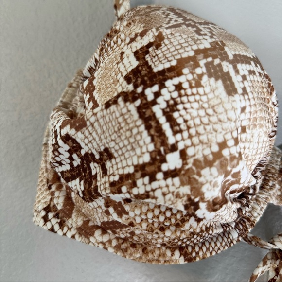 New Shade & Shore Snake Print Swim Top 36D - Picture 4 of 10